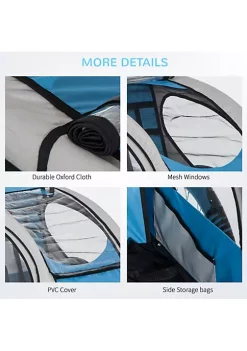 Aosom Elite 2 In 1 Three Wheel Bicycle Cargo Trailer and Jogger for Two Children with 2 Security Harnesses and Storage Blue -Cheap Altea Milano Shop Belk 1021