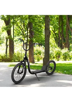 Aosom Youth Scooter Adjustable Height Front Rear Dual Brakes Inflatable Wheels 20 Inch 16 Inch for 10+ Years Black -Cheap Altea Milano Shop Belk 1036