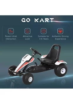 Aosom Pedal Go Kart Children Ride on Car Racing Style with Adjustable Seat Plastic Wheels Handbrake and Shift Lever Black -Cheap Altea Milano Shop Belk 1056