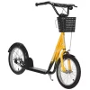 Aosom Youth Scooter Kick Scooter with Adjustable Handlebars Double Brakes 16" Inflatable Rubber Tires Basket Cupholder Mudguard Ages 5 12 years old Orange -Cheap Altea Milano Shop Belk 1068