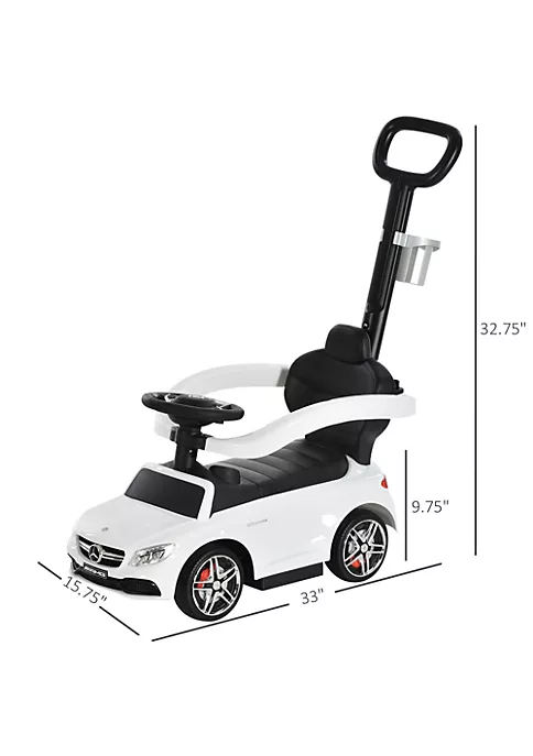 Aosom Push Cars for Toddlers Ride On and Push Car Stroller Sliding Walking Car with Underneath Storage Compartment and Working Steering Wheel White 5 Aosom Push Cars for Toddlers Ride On and Push Car Stroller Sliding Walking Car with Underneath Storage Compartment and Working Steering Wheel White - Image 3
