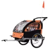 Aosom Elite 360 Swivel 2 In 1 Double Child Two Wheel Bicycle Cargo Trailer And Jogger With 2 Safety Harnesses Orange -Cheap Altea Milano Shop Belk 1141