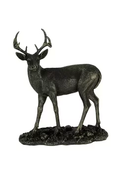 Cheap Altea Milano Shop 35 Veronese Design Bronze Finish Standing Deer 8 Point Buck Antlers Wildlife Animal Art Statue