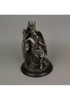 Veronese Design Resin Baphomet Statue Satanic Decor Sculpture Bronze Finish Cherry Wood Plinth -Cheap Altea Milano Shop Belk 287