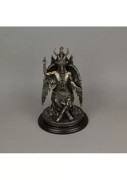 Veronese Design Resin Baphomet Statue Satanic Decor Sculpture Bronze Finish Cherry Wood Plinth -Cheap Altea Milano Shop Belk 288
