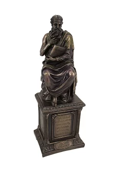 Veronese Design Bronze Finish Plato Statue Philosophy