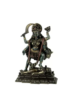 Veronese Design Kali Hindu Goddess Standing On Lord Shiva Statue