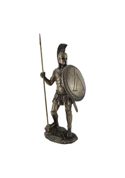 Veronese Design Bronzed Spartan Warrior with Spear and Hoplite Shield Statue -Cheap Altea Milano Shop Belk 346