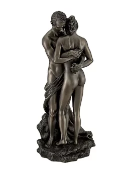 Veronese Design The Lovers Bronze Finished Loving Touching Couple Nude Statue
