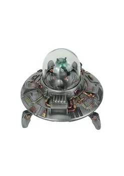 Veronese Design Luminescence Visitor UFO Flying Saucer Hand Painted Pewter Finish Statue -Cheap Altea Milano Shop Belk 377