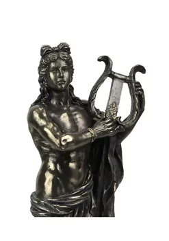 Veronese Design Classic Ancient Greek God Apollo Holding Lyre Bronze Finished Tabletop Statue -Cheap Altea Milano Shop Belk 448