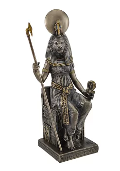 Veronese Design Egyptian Goddess Sekhmet Sitting on Throne Statue -Cheap Altea Milano Shop Belk 454