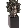 Veronese Design Cast Bronze Resin Medusa Head Figure on Plinth Bust Sculpture Painted Accent Art -Cheap Altea Milano Shop Belk 460