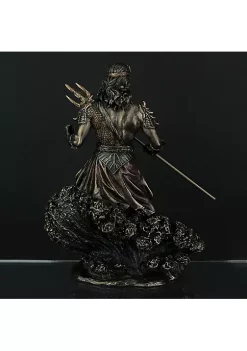 Veronese Design Metallic Bronze Finish Greek God Poseidon Statue -Cheap Altea Milano Shop Belk 466