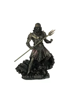 Veronese Design Metallic Bronze Finish Greek God Poseidon Statue -Cheap Altea Milano Shop Belk 467