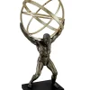 Veronese Design Atlas Carrying Celestial Sphere Bronze Finished Statue -Cheap Altea Milano Shop Belk 472
