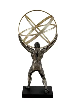 Veronese Design Atlas Carrying Celestial Sphere Bronze Finished Statue -Cheap Altea Milano Shop Belk 474