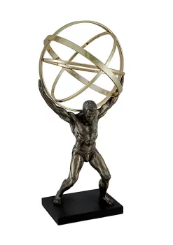 Veronese Design Atlas Carrying Celestial Sphere Bronze Finished Statue -Cheap Altea Milano Shop Belk 475