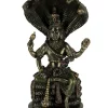 Veronese Design Bronze Finish Vishnu Sitting On Shesha Holding Weapons and Lotus Statue -Cheap Altea Milano Shop Belk 506