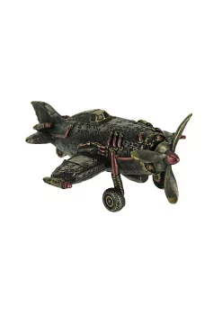 Veronese Design Steampunk Style Bronze Finish Single Propeller Airplane Statue -Cheap Altea Milano Shop Belk 521