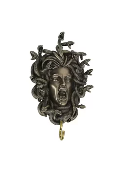 Veronese Design Head of Medusa the Greek Gorgon Serpent Bronze Finish Wall Hook 8 Inches