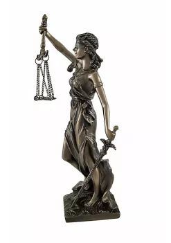 Veronese Design Bronzed La Justicia with Scales and Sword Statue 8 In. -Cheap Altea Milano Shop Belk 544