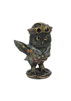 Veronese Design Bronze Finish Dixie Cup Steampunk Submarine Sailor Owl Statue