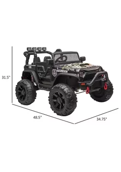Aosom Kids Ride On Car 12V Battery Powered Electric Truck with Wide Seat Parent Remote Control and Bluetooth Music Camo -Cheap Altea Milano Shop Belk 610