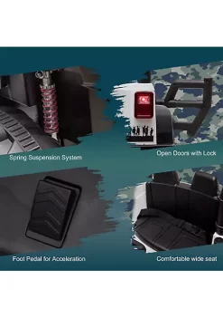 Aosom Kids Ride On Car 12V Battery Powered Electric Truck with Wide Seat Parent Remote Control and Bluetooth Music Camo -Cheap Altea Milano Shop Belk 611