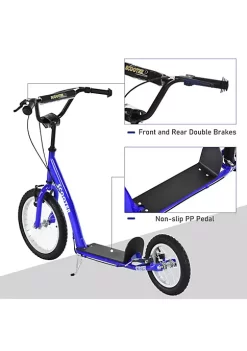 Aosom Youth Scooter Kick Scooter for Kids 5+ with Adjustable Handlebar Front and Rear Dual Brakes Inflatable Wheels Blue 10 Aosom Youth Scooter Kick Scooter for Kids 5+ with Adjustable Handlebar Front and Rear Dual Brakes Inflatable Wheels Blue -Cheap Altea Milano Shop Belk 644