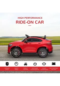 Aosom 12V Ride On Toy Car for Kids with Remote Control Mercedes Benz AMG GLC63S Coupe 2 Speed with Music Electric Light Red -Cheap Altea Milano Shop Belk 649