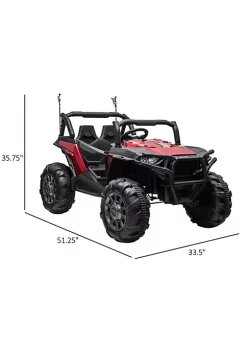 Aosom 12V 2 Seater Kids Ride On Car Electric Off Road UTV Truck Toy with Parental Remote Control and 4 Motors Camo Red -Cheap Altea Milano Shop Belk 653