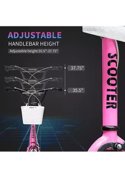 Aosom Youth Scooter Kick Scooter with Adjustable Handlebars Double Brakes 16" Inflatable Rubber Tires Basket Cupholder Mudguard Ages 5 12 years old Pink 10 Aosom Youth Scooter Kick Scooter with Adjustable Handlebars Double Brakes 16" Inflatable Rubber Tires Basket Cupholder Mudguard Ages 5 12 years old Pink -Cheap Altea Milano Shop Belk 669