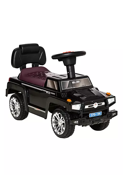 Aosom Ride on Sliding Car Toy SUV Style Baby Toddler Foot to Floor Slider Stroller w/ Horn Music Working Lights Hidden Storage Anti overturning System Black 3 Aosom Ride on Sliding Car Toy SUV Style Baby Toddler Foot to Floor Slider Stroller w/ Horn Music Working Lights Hidden Storage Anti overturning System Black