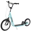 Aosom Teens Youth Kick Scooter Adjustable Handlebar Ride On Toy For 5+ w/ Front and Rear Dual Brakes Inflatable Wheels Blue -Cheap Altea Milano Shop Belk 681