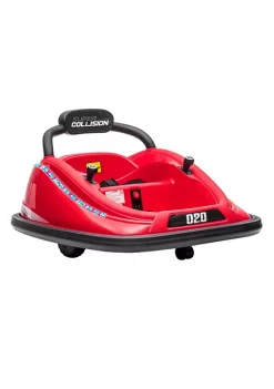 Aosom 12V Kids Bumper Car 360 degree Rotation Electric Ride On Car Twins Motor Battery Powered Toy w/ Parent Remote Control Safety Belt Colorful LED Lights for Boys and Girls Red -Cheap Altea Milano Shop Belk 700