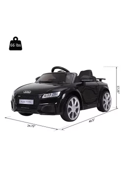 Aosom 6V Kids Electric Ride On Car Licensed Audi TT RS with One Seat and Remote Control for Kids 3 6 Years Old Black -Cheap Altea Milano Shop Belk 708