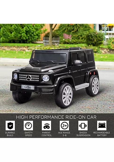 Aosom 12V Mercedes Benz G500 Battery Kids Ride On Car with Remote Control Bright Headlights and Working Suspension 6 Aosom 12V Mercedes Benz G500 Battery Kids Ride On Car with Remote Control Bright Headlights and Working Suspension - Image 4