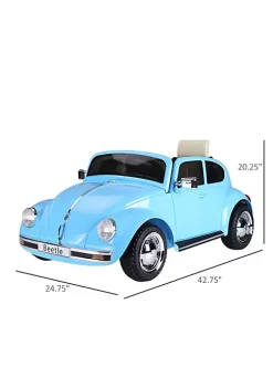 Aosom Licensed Volkswagen Beetle Electric Kids Ride On Car 6V Battery Powered Toy with Remote Control Music Horn Lights MP3 for 3 6 Years Old Blue -Cheap Altea Milano Shop Belk 751