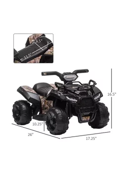 Aosom Kids Ride on ATV Four Wheeler Car with Real Working Headlights 6V Battery Powered Motorcycle for 18 36 Months Black -Cheap Altea Milano Shop Belk 767