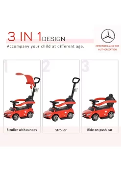 Aosom 3 in 1 Push Cars for Toddlers Ride on Push Car Stroller Sliding Walking Car with Sun Canopy Horn Sound Safety Bar Cup Holder Ride on Toy for 12 36 Months Red -Cheap Altea Milano Shop Belk 772