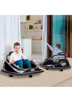 Aosom 12V Kids Bumper Car 360 degree Rotation Electric Ride On Car Twins Motor Battery Powered Toy w/ Parent Remote Control Safety Belt Colorful LED Lights for Boys and Girls Black -Cheap Altea Milano Shop Belk 786