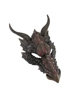 Veronese Design Metallic Bronze Finish Dragon Head Wall Mask Medieval Decor