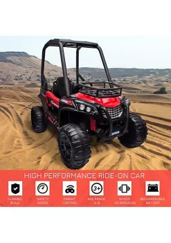 Aosom 12V Dual Motor Kids Electric Ride on UTV Toy with MP3/USB Music Connection Suspension and Remote Control Red -Cheap Altea Milano Shop Belk 792
