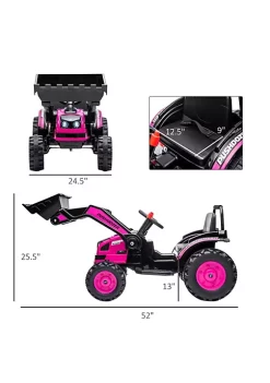 Aosom Kids' Ride on Construction Excavator Rechargeable 6V Battery Powered Truck with Realistic Sound and Headlights Pink -Cheap Altea Milano Shop Belk 815