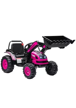 Aosom Kids' Ride on Construction Excavator Rechargeable 6V Battery Powered Truck with Realistic Sound and Headlights Pink -Cheap Altea Milano Shop Belk 816