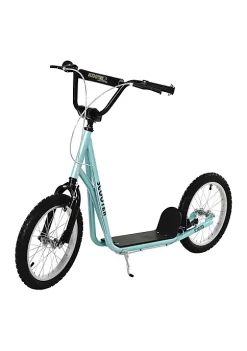 Aosom Youth Scooter Kick Scooter for Kids 5+ Adjustable Handlebar Front and Rear Dual Brakes Inflatable Wheels Blue -Cheap Altea Milano Shop Belk 836