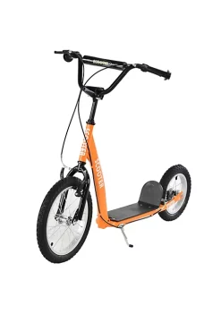 Aosom Youth Scooter Kick Scooter for Kids 5+ with Adjustable Handlebar Front and Rear Dual Brakes Inflatable Wheels Orange -Cheap Altea Milano Shop Belk 844