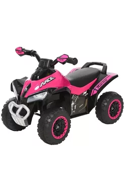 Aosom NO Power Ride on Car for Kids 4 Wheel Foot to Floor Sliding Walking Push Along ATV Toy for 18 36 Months Pink