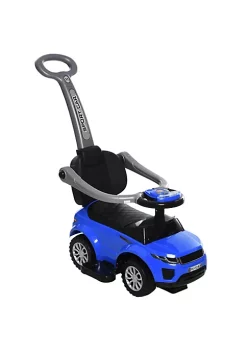 Aosom 3 In 1 Push Cars for Toddlers Kid Ride on Push Car Stroller Sliding Walking Car with Horn Music Light Function Secure Bar Ride on Toy for Boy Girl 1 3 Years Old Blue